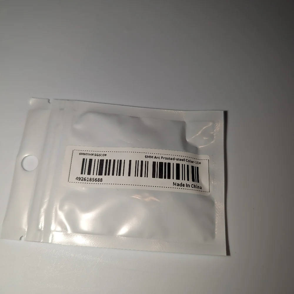 Nwt Stainless steel 6MM Arc frosted steel color - Picture 2 of 10